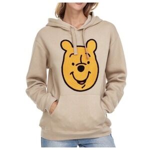 Disney Winnie The Pooh Hoodie Pullover Sweater 3D Crochet  Women's Size Large